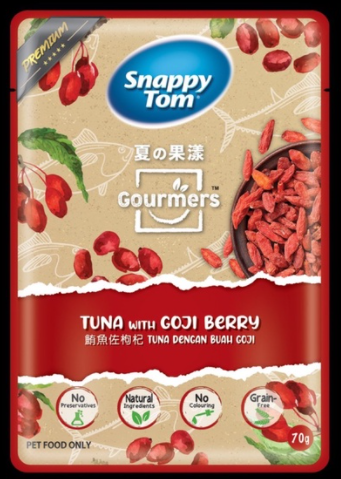 [Chính Hãng] Pate Mèo Snappy Tom Gourmet Series 70g - Cá Ngừ Trái Cây