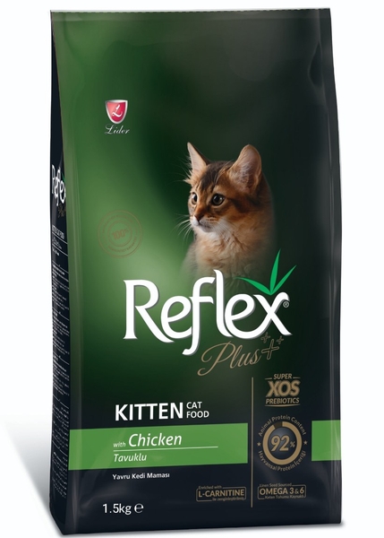 Hạt thức ăn khô Reflex Plus Kitten 1.5kg vị gà cao cấp với công thức cân bằng và hoàn chỉnh dành cho mèo con