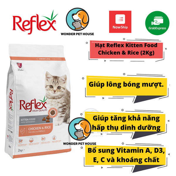 [2KG] Hạt Reflex Kitten Chicken Mèo Con