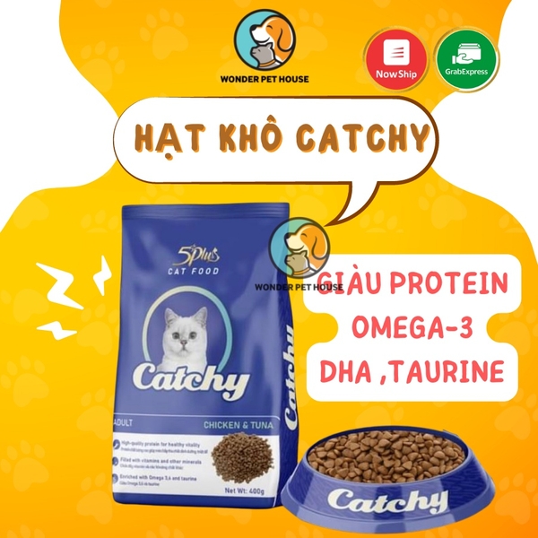 Hạt khô Catchy 5Plus vị gà & cá ngừ