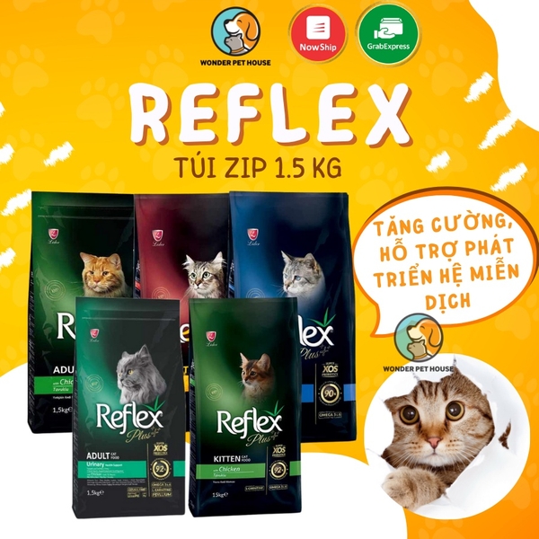 Hạt Reflex PLUS 1.5kg - Hạt cho mèo con và mèo lớn cao cấp Thổ Nhĩ Kỳ