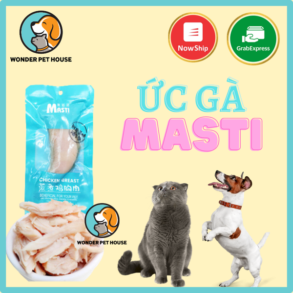 Ức gà tươi Masti cho thú cưng - Snack cho thú cưng