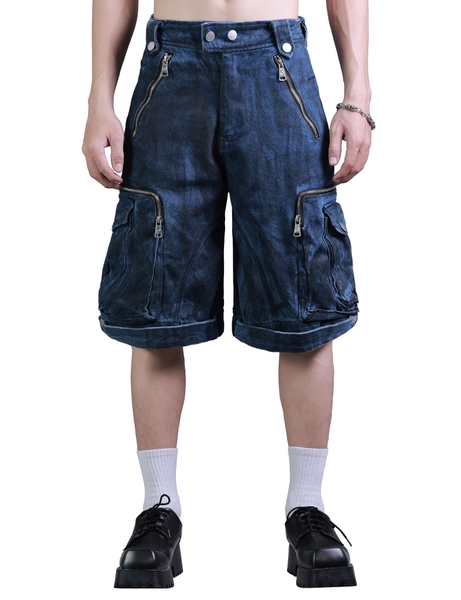 PC® BLUE SHORT OCEAN CURRENTS WASHED JEANS