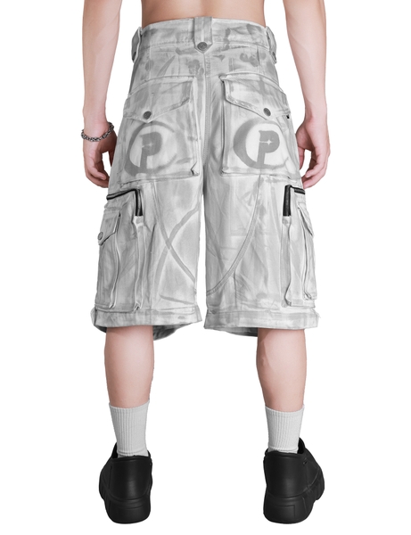 PC® WHITE SHORT OCEAN CURRENTS WASHED JEANS
