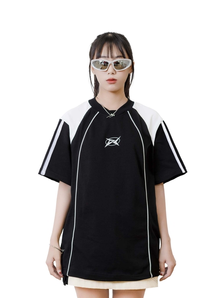 PC® BLACK PATCHWORK TEE