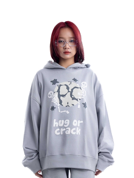 PC® GREY HUG OR CRACK HOODIE