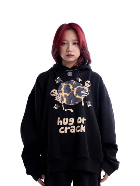 PC® BLACK HUG OR CRACK HOODIE