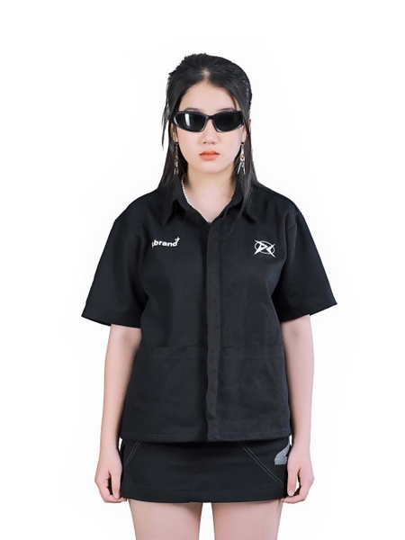 PC® BLACK BOXY KHAKI SHIRT