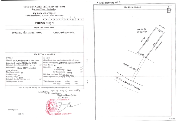 BÁN NHÀ CẤP 4 CẶP RẠCH CÁI SƠN – Ô TÔ TỚI NHÀ, TIỀM NĂNG TĂNG GIÁ