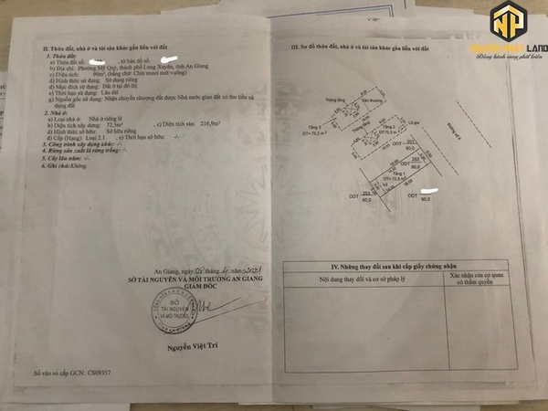 [NP109] Bán nhà thô Tây Sông Hậu