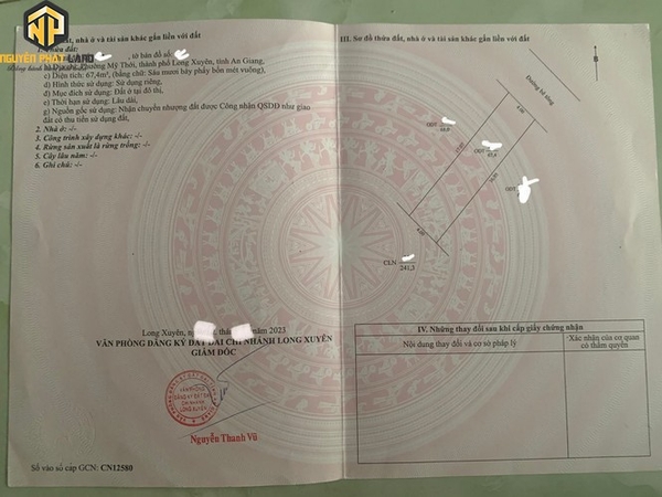 BÁN NỀN - KHU DÂN CƯ CÁN BỘ - P.MỸ THỚI [B.TVO.1]