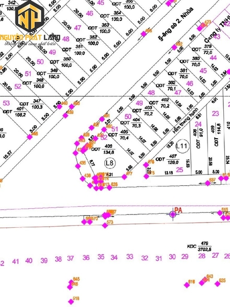 BÁN NỀN  ĐS 2 LÝ THÁI TỔ NỐI DÀI - PHƯỜNG MỸ PHƯỚC [B.ĐS2LTT.1]