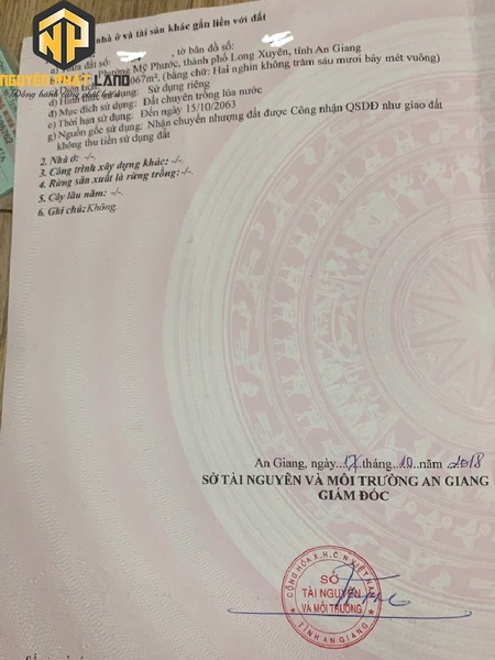 Bán 2067m2 đất nằm trong quy hoạch khu đô thị Tây Nam [B.ĐCKĐ.2]