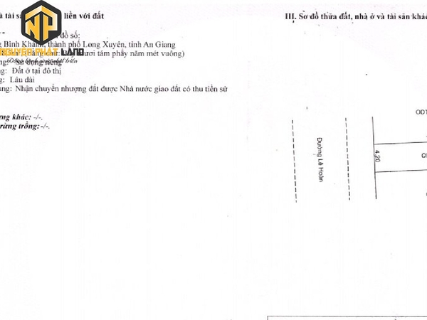 Bán Nền đẹp giá tốt Đường Lê Hoàn, Bình Khánh [B.LH.3]