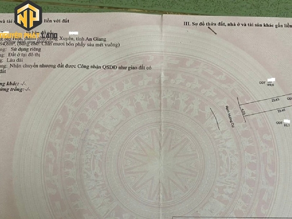 Bán Nền thổ cư Đường Mương Cui, Mỹ Hòa [MSP: B.ĐMC.5 ]