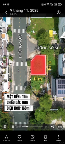 🔰 Bán Nền Lô Góc 2 Mặt Tiền Đường 5F KĐT Tây Sông Hậu - Gần TT Thương Mại!