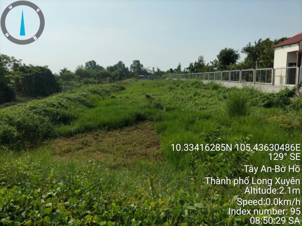 🔰 Bán 10 Công Đất Ruộng Mặt Tiền Tây An Bờ Hồ, Mỹ Thới - Gần Đường Tránh!