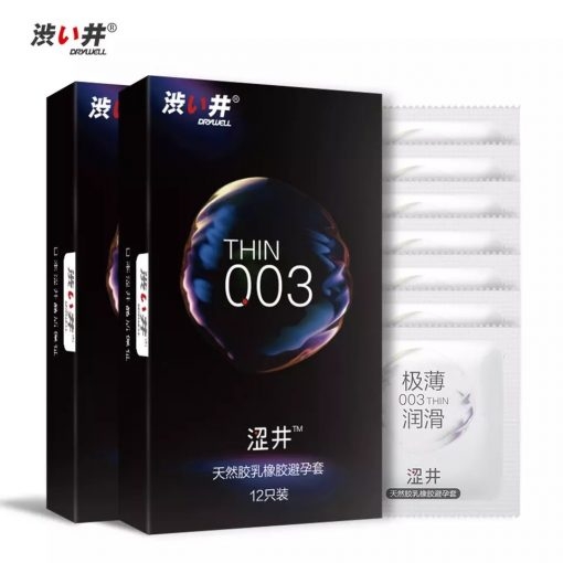 [Hộp 12 cái] Bao Cao Su Siêu Mỏng 0.03mm – Ultra Thin 0.03mm Condoms 800mg gel