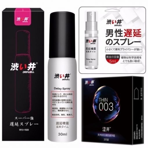 Combo 4: Mua 2 Chai Xịt Kéo Dài Thời Gian 30+5ml Tặng Bao Cao Su Siêu Mỏng 0.03mm (hộp 3c)
