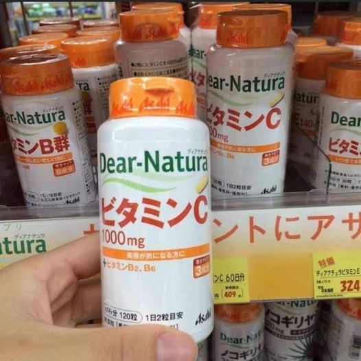 Viên uống bổ sung Vitamin C + B Asahi Dear Natura 120 viên