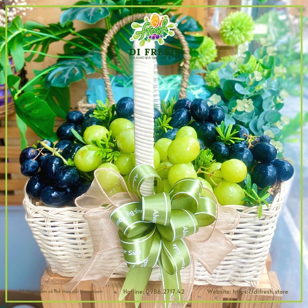Hộp Quà Trái Cây Kết Hợp Nho Tươi