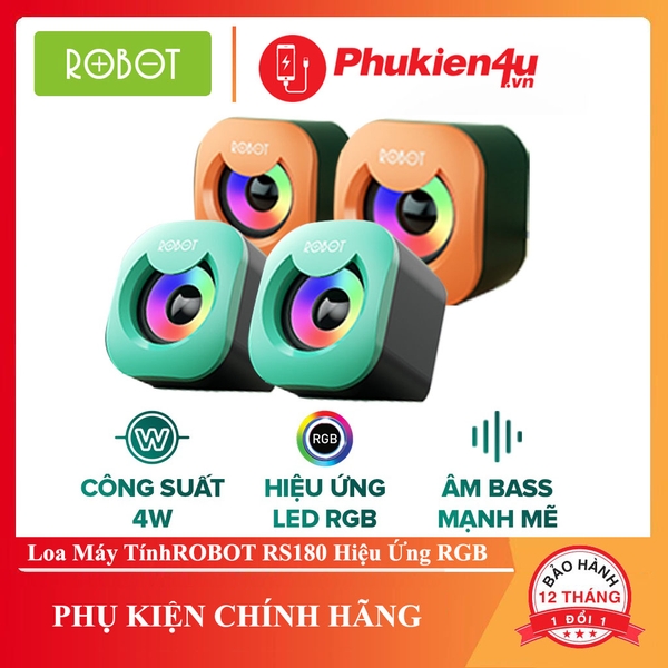 Loa Máy Tính/Laptop ROBOT RS180 Hiệu Ứng Ánh Sáng RGB