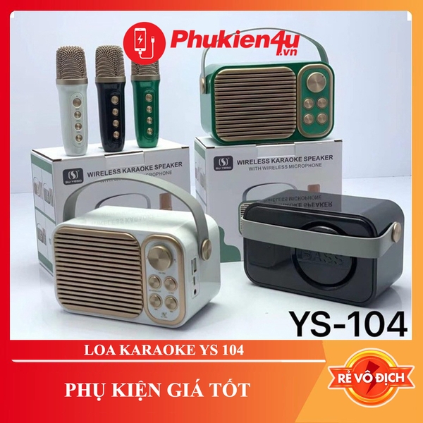 Loa Karaoke Su-Yosd YS 104 Kèm Mic thiết kế nhỏ xinh