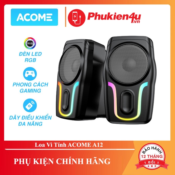 Loa vi tính Gaming hiệu ứng đèn led - Acome A12