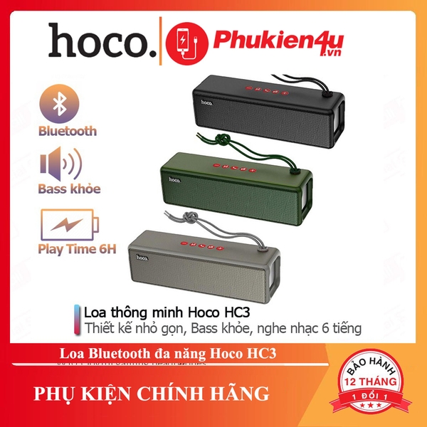 Loa bluetooth Chống Nước IPX4 Nghe Nhạc 6h - HOCO HC3