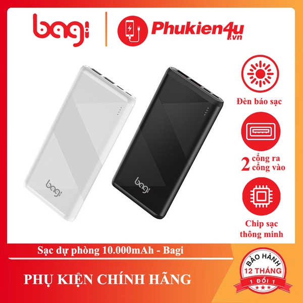 Pin sạc dự phòng 10.000mAh Bagi P10