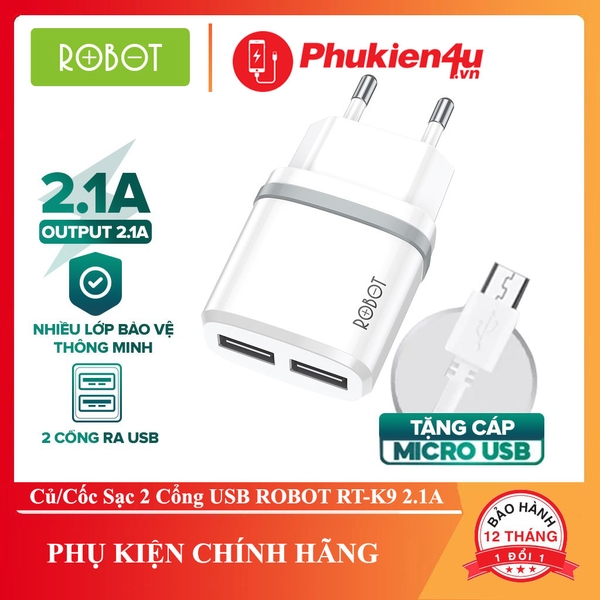 Bộ Sạc Micro USB ROBOT RT-K9