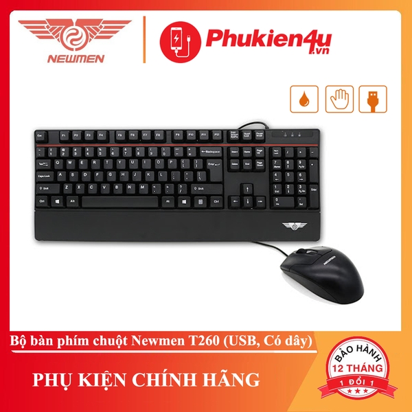 Bộ bàn phím + chuột Newmen T260 | Chính hãng tại Cần Thơ