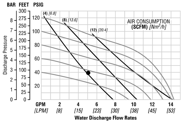 Thông số kỹ thuật của bơm màng Wilden P1/PPPPP/TNU/TF/PTV