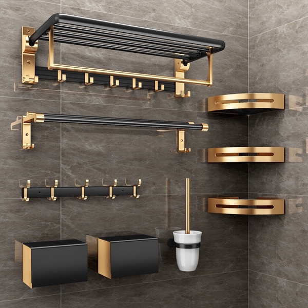 Kệ để đồ dùng ĐAIVIETBIG phòng tắm gắn tường không cần khoan thiết kế sang trọng với nhiều loại tùy chọn