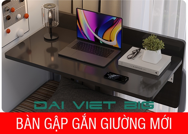 Bàn gập gắn giường ký túc xá thông minh, chịu lực 25kg mạnh mẽ, ổn định và chắc chắn