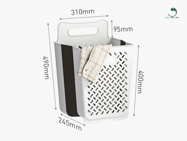 Giỏ Đựng Quần Áo Gấp Gọn Treo Tường, Có Thể Gấp Gọn Di Chuyển Dễ Dàng, Chất Liệu Bền Đẹp Chắc Chắn