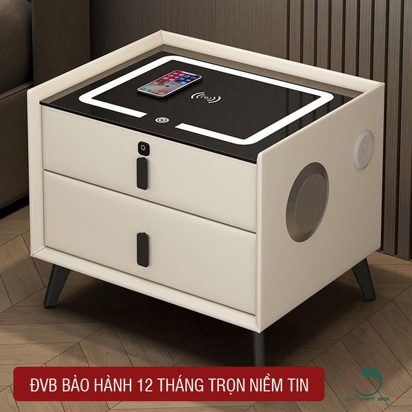 Tủ Đầu Giường,Táp Đầu Giường Thông Minh Có Sạc Không Dây, Đèn Led, Loa Bluetooth Hàng Nhập Khẩu Chính Hãng - Nội Thất ĐAIVIETBIG