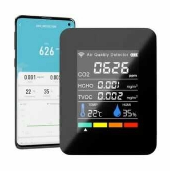 Máy dò CO2 di động đa chức năng PG-L28A-CO2, wifi đen năm trong một