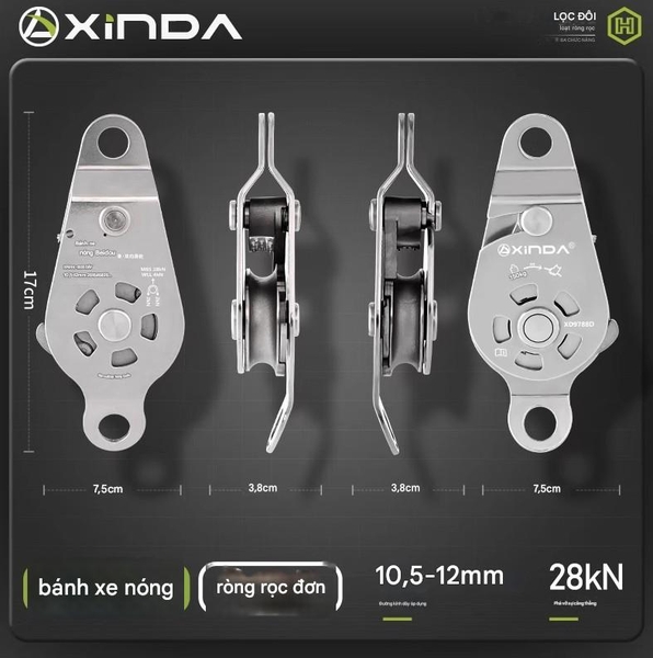 Nâng ròng rọc tự khóa bánh xe treo máy điều hòa không khí dàn nóng nâng ...