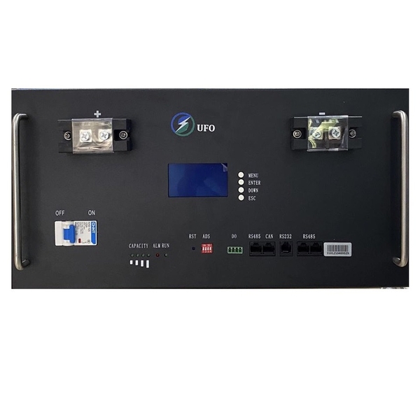 PIN LƯU TRỮ LITHIUM UFO 4,8KWH 48V 100AH GẮN TỦ, MÀU ĐEN