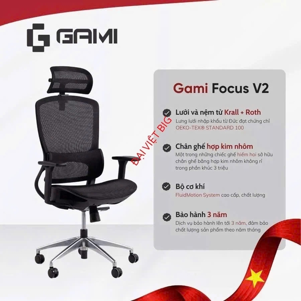 Ghế Gami Focus V2 Full lưới