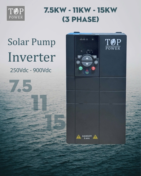 BIẾN TẦN BƠM NƯỚC NĂNG LƯỢNG MẶT TRỜI TOP POWER 15KW 3 PHA
