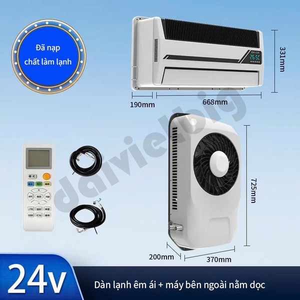 Điều hoà xe tải 24v cao cấp tiết kiệm năng lượng