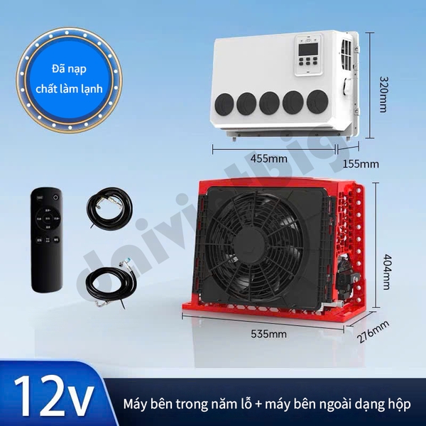 Điều hoà xe tải 12v
