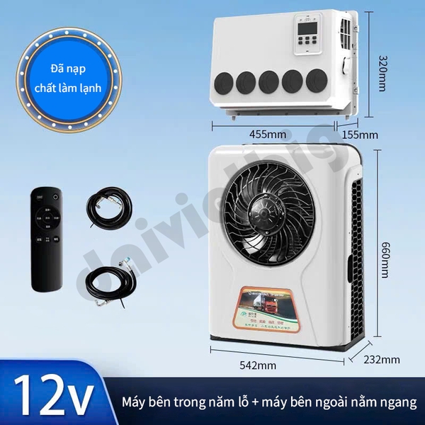 Điều hoà xe tải 12v