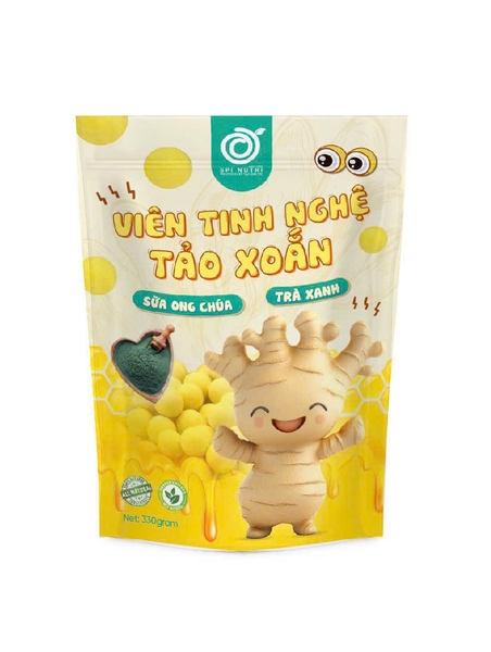 VIÊN TINH NGHỆ TẢO XOẮN SPIRULINA SỮA ONG CHÚA TRÀ XANH