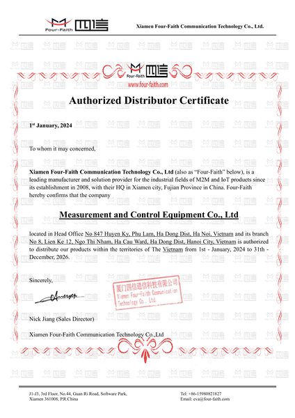 Four-Faith Việt Nam - Đại diện phân phối chính thức Four-Faith tại Việt Nam