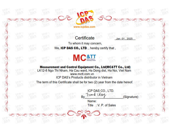 ICP DAS Việt Nam - Đại diện phân phối sản phẩm ICP DAS – Taiwan tại Việt Nam