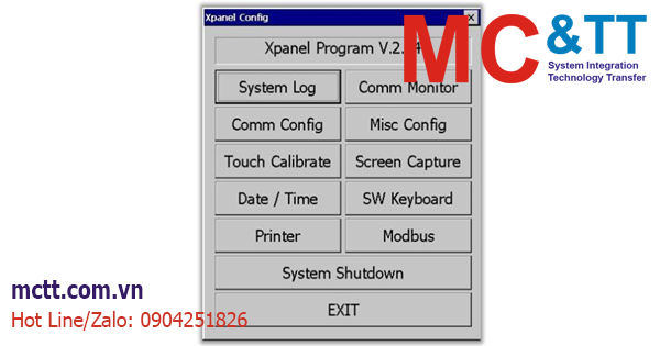 Các chức năng Config của màn hình cảm ứng HMI/Xpanel Cimon