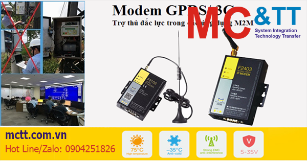 Hướng dẫn cấu hình F2103 gprs ip modem và F2403 WCDMA (3G) IP modem